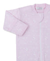 CRESCENT  MOONLIGHT PINK ZIP FOOTIE