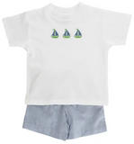 SAILBOAT TRIO - BOYS SHORT SET