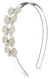 BOWS SATIN WHITE HEADBAND