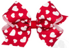 MEDIUM VALENTINE HEART PRINT GROSGRAIN HAIR BOW