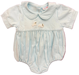 BLUE LAMB EMBROIDERED BUBBLE