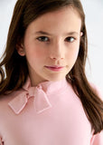GIRL TURTLENECK WITH BOW TIE - PETAL