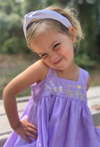 SATIN KNOT WRAPPED HEADBAND - LIGHT ORCHID