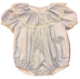 BLUE RUFFLE COLLAR LACE BUBBLE