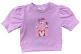 CASTLE SEQUIN PUFF SHIRT - LAVENDER