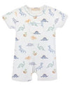 BABY DINOS PRINTED ROMPER WITH POCKET
