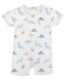 BABY DINOS PRINTED ROMPER WITH POCKET