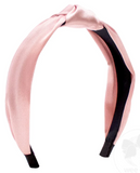 SATIN KNOT WRAPPED HEADBAND - LIGHT PINK