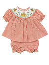 LULU BEBE GINGERBREAD SMOCKED BLOOMER SET