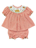 LULU BEBE GINGERBREAD SMOCKED BLOOMER SET