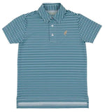PREPLETIC PRIM AND PROPER POLO SUMNER COUNTY STRIPE ( BARNSLEY BLUE ) WITH KEENELAND KHAKI STORK