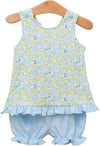 BLOOMING FLORAL RUFFLE BLOOMER SET