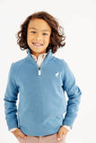 HAYDEN HALF ZIP SWEATER - BARNSLEY BLUE