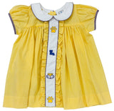 EMBROIDERED LSU MOLLY DRESS