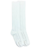 FASHION CABLE KNEE HIGH SOCKS 1 PAIR - WHITE