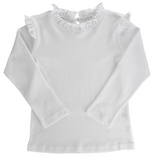 GIRLS LONG SLEEVE TEE - WHITE