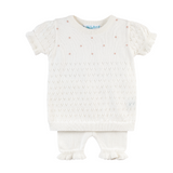 GIRLS POINTELLE KNIT SET