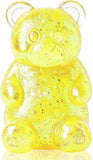 GLITTER BEAR SQUEEZE TOY - YELLOW