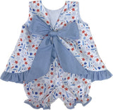 LULU BEBE SHELLFISH BLOOMER SET WITH BOW