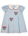 MICKEY EMBROIDERED BLUE DRESS
