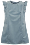 DELUXE VELVET SHIFT DRESS - BLUE