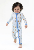 BESTIE DOGS BLUE - CONVERTIBLE ROMPER