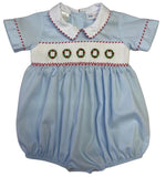 CHRISTMAS WREATH SMOCKED BUBBLE