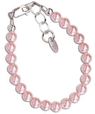 STERLING SILVER PINK PEARL BRACELET - MEDIUM