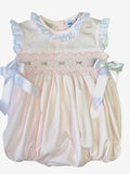 LULU BEBE GEO SMOCKED PINK WAIST BUBBLE