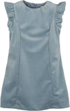 DELUXE VELVET SHIFT DRESS - BLUE