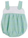 BINGHAM BUBBLE PELHAM BAY PLAID ( GREEN ) WITH WORTH AVENUE WHITE