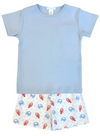 BOY SHORT SLEEVE CRAB SHORT SET