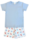 BOY SHORT SLEEVE CRAB SHORT SET