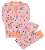 PAYTON PAJAMA SET - CANDY AND CRITTERS (SANDPEARL PINK) WITH SEASHORE SHERBET