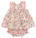 STRAWBERRY SLEEVELESS RUFFLE BLOOMER SET