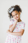 MERMAID SCALES SHORTSLEEVE TWIRL DRESS