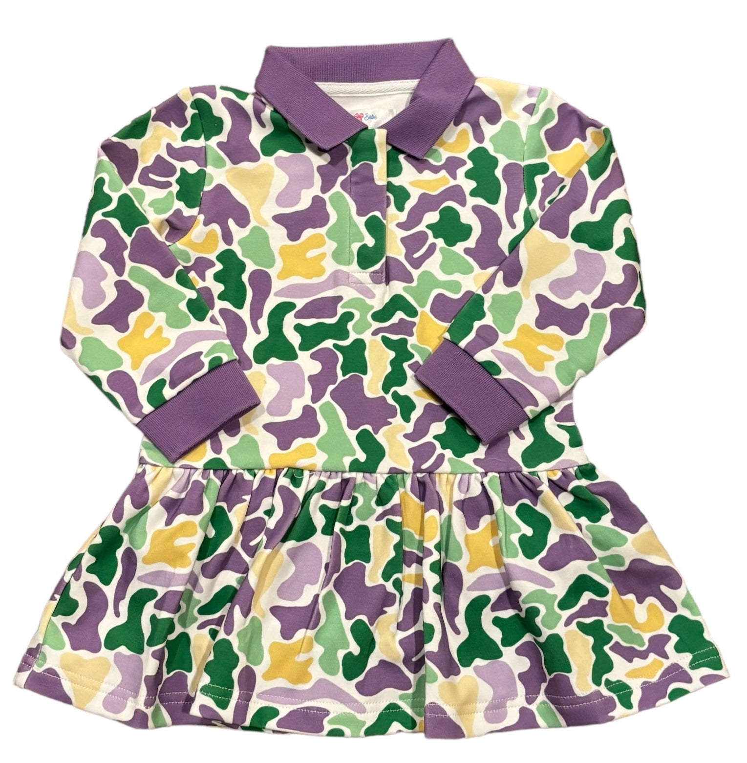 MARDI GRAS CAMO DROP WAIST DRESS – MiMi Kids