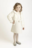 COZY FUZZY FAUX-FUR COAT WITH POM-POMS