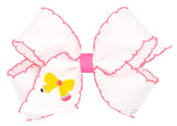 MEDIUM BACK TO SCHOOL EMBROIDERED BOW