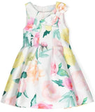 FLORAL - PRINT PLEATED DRESS