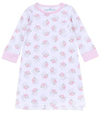 SANTA BABY LONG SLEEVE NIGHT DRESS - PINK