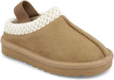 LIL DOWNEE GIRLS CHESTNUT CLOGS - COZY FAUX FLEECE STYLE