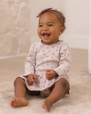 POINTELLE SKIRTED BODYSUIT - HEART DITSY