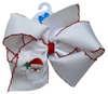 KING EMBROIDERED SANTA HAIR BOW