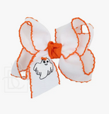 MEDIUM GHOST EMBROIDERED BOW WITH KNOT
