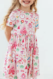 PRINCESS AND THE FROGGIE SHORT SLEEVE POCKET TWIRL DRESS