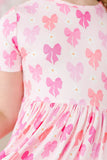 BOW BEAUTY SHORTSLEEVE POCKET TWIRL DRESS
