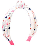 BACK TO SCHOOL ABC'S PRINT KNOT HEADBAND