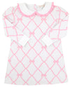 MAUDE'S RUFFLE CASSIDY CREWNECK DRESS - BELLE MEADE BOW