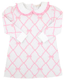 MAUDE'S RUFFLE CASSIDY CREWNECK DRESS - BELLE MEADE BOW